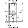 Инсталляция GEBERIT DUOFIX 458.103.00.1 UP100 для подвесного унитаза с клавишей DELTA 50 115.135.21.1 458.103.00.11