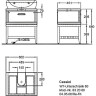 Шкаф под раковину GEBERIT CASSINI подвесной ясень 832060