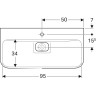 Шкаф под раковину GEBERIT MYDAY 88x41 какао с молоком глянец 824101000+125400600