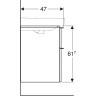 Тумба с раковиной GEBERIT SMYLE SQUARE 500.354.JR.1 90 500.251.01.1+ 500.354.JR.