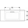 Встраиваемая раковина GEBERIT ONE 500.395.01.3 90 см заслонка белый блестящий